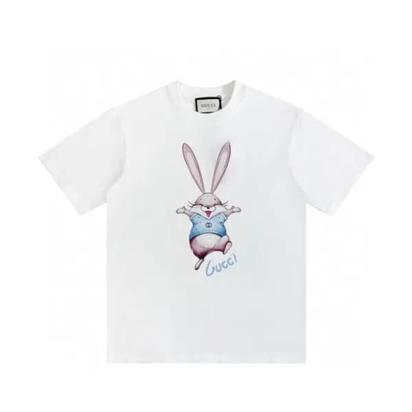 구찌 남/녀 화이트 크루넥 반팔티 - Gucci Unisex White Short slee… - 1