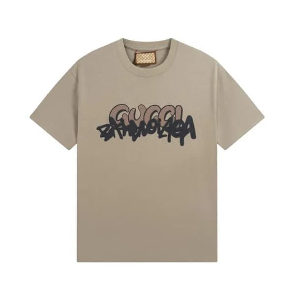 구찌 남/녀 카멜 크루넥 반팔티 - Gucci Unisex Camel Short sleev… - 1