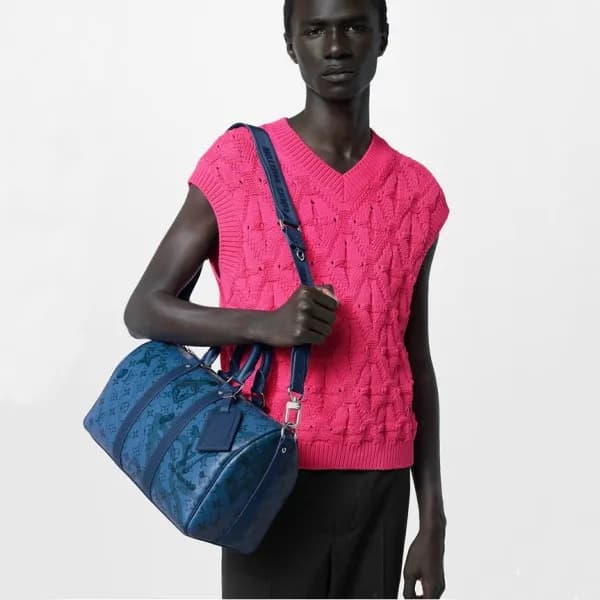 루이비통 남성 블루 키폴 - Louis vuitton Mens Blue Keepall - … - 1