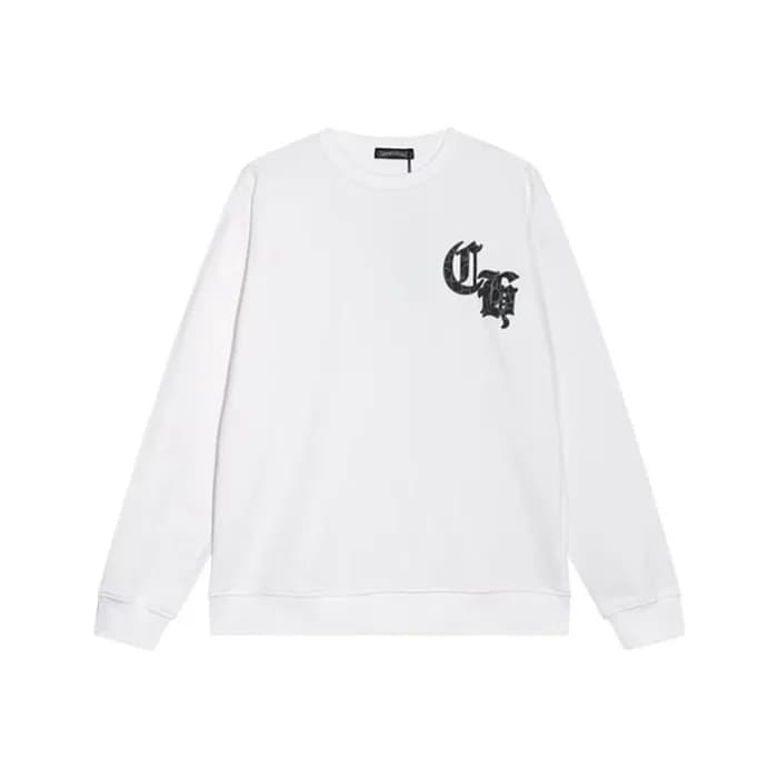 크롬하츠 남성 화이트 맨투맨 - Chrome Hearts Mens White Tshirts… - 1
