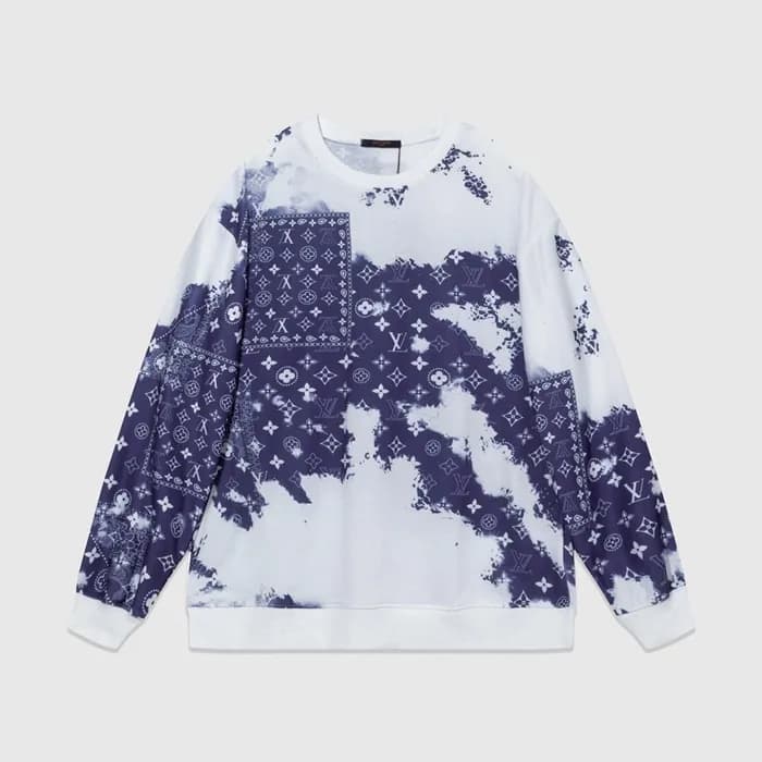루이비통 남성 블루 맨투맨 - Louis vuitton Mens BLue Tshirts -… - 1