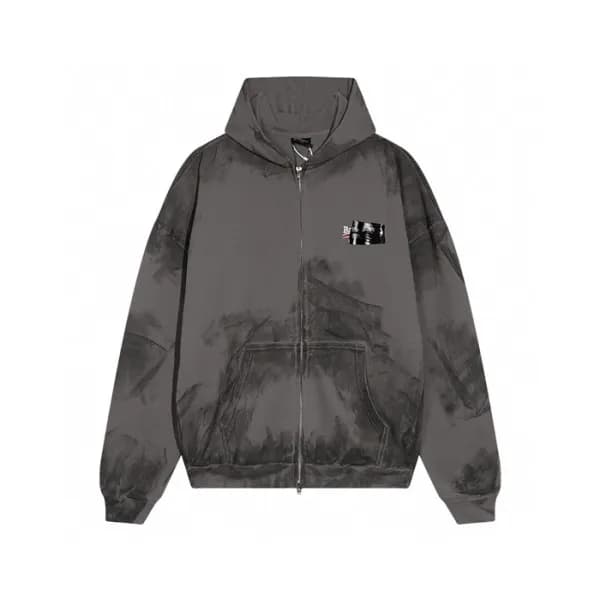 발렌시아가 남성 그레이 후드티 - Balenciaga Mens Gray Hoodie - b… - 1
