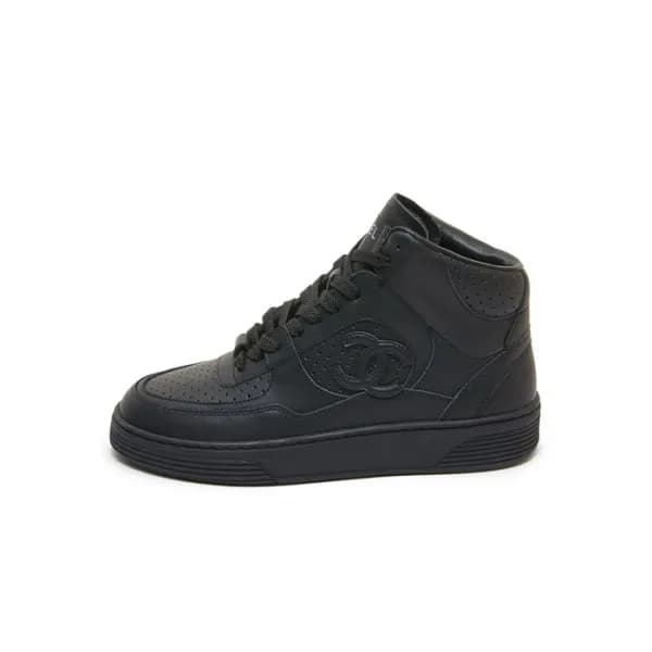 샤넬 여성 카프스킨 블랙 스니커즈 - Chanel Womens Black Sneakers … - 1