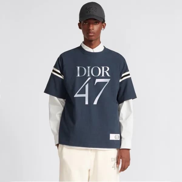 디올 남성 네이비 반팔티 - Dior Mens Navy Tshirts - dic279x - 1