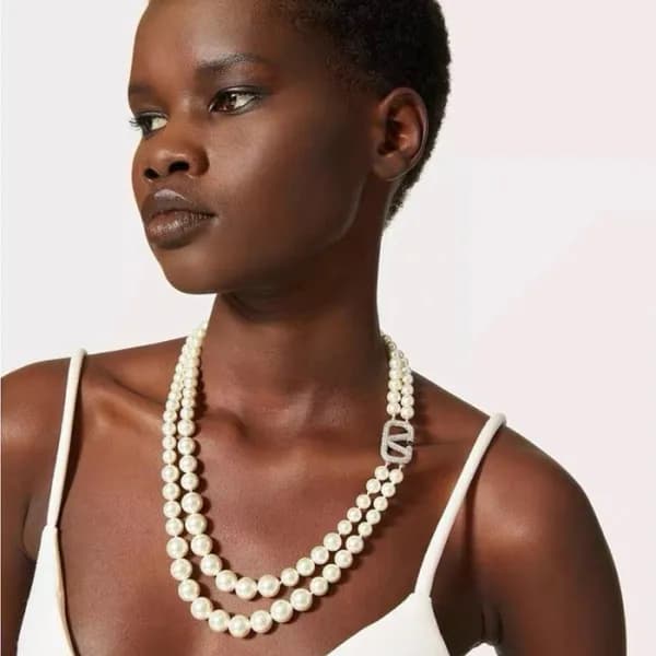 발렌티노 여성 골드 목걸이 - Valentino Womens Gold Necklace - … - 1