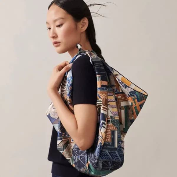 에르메스 여성 블루 스카프 - Hermes Womens Blue Scarf - acc220… - 1