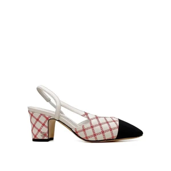 샤넬 여성 미들힐 슬링백 - Chanel Womens Red Slingback - chs1… - 1