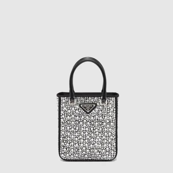 프라다 여성 새틴 토트백 1BA331 - Prada Womens Satin Tote Bag… - 1