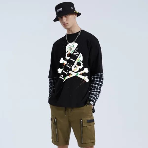 필립플레인 남성 라운드 반팔티 - Philipp-plein Mens Round Tshirt… - 1