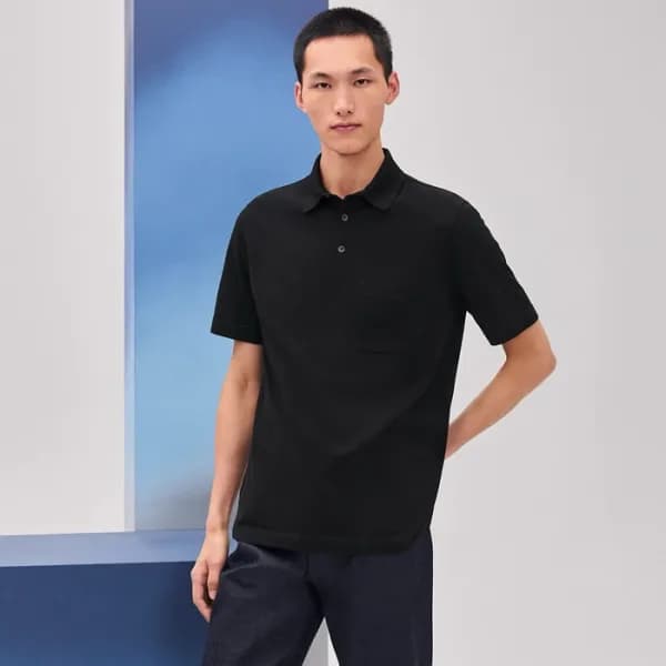 에르메스 남성 폴로 반팔티 - Hermes Mens Polo Tshirt - hec5219… - 1