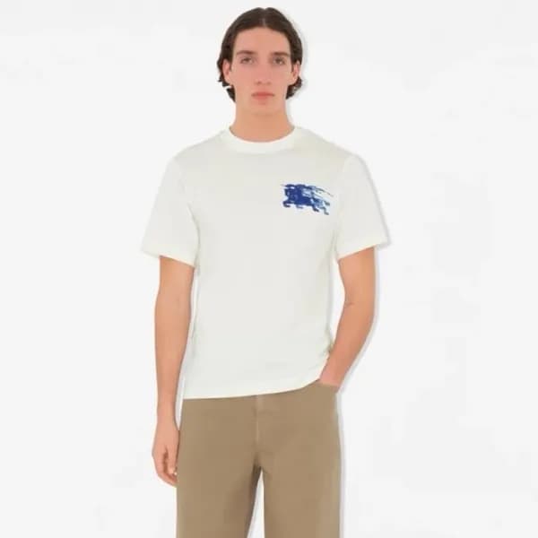 버버리 남성 라운드 반팔 티셔츠 - Burberry Mens Round Tshirt - b… - 1