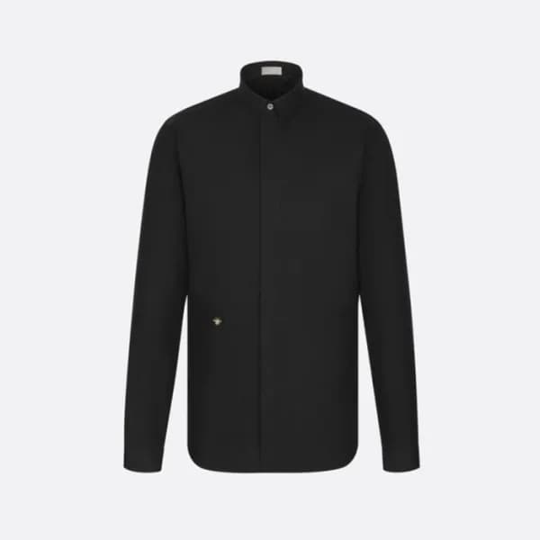 디올 남성 골드 꿀벌 자수 셔츠 - Dior Mens Gold Bee Embroidered… - 1