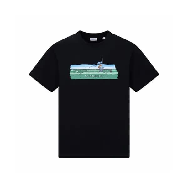 버버리 남성 라운드 반팔 티셔츠 - Burberry Mens Round Tshirt - b… - 1