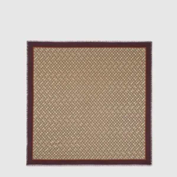 구찌 여성 GG 프린트 홀스빗 실크 숄 - Gucci Womens GG Print Hors… - 1
