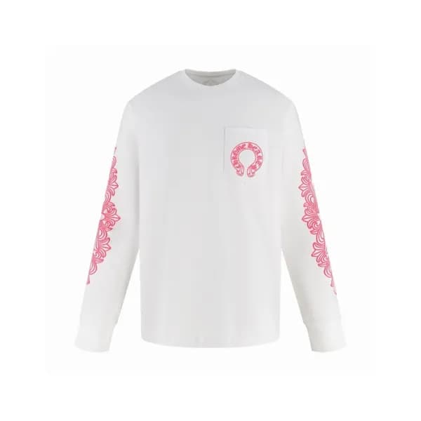 크롬하츠 남성 라운드 긴팔티 - Chrome Hearts Mens Round Tshirt … - 1