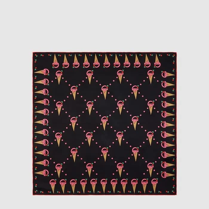 구찌 여성 아이스크림 프린트 스카프 - Gucci Womens Ice Cream Print Scarf - acc8993x - 1