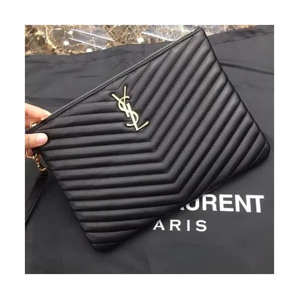 Saint Laurent Women Monogram Matelasse Clutch Bag,… - 1