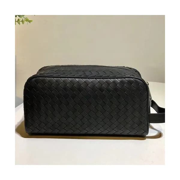 Bottega Veneta Leather Black Hand Bag,25cm - 보테가 베… - 1