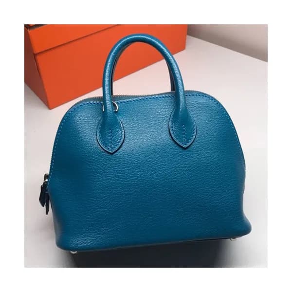 Hermes Mini Bolide Goat Skin Leather Tote Bag ,18c… - 1