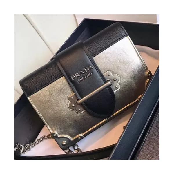 Prada 2018 Cahier Leather Shoulder Bag,18cm - 프라다 … - 1