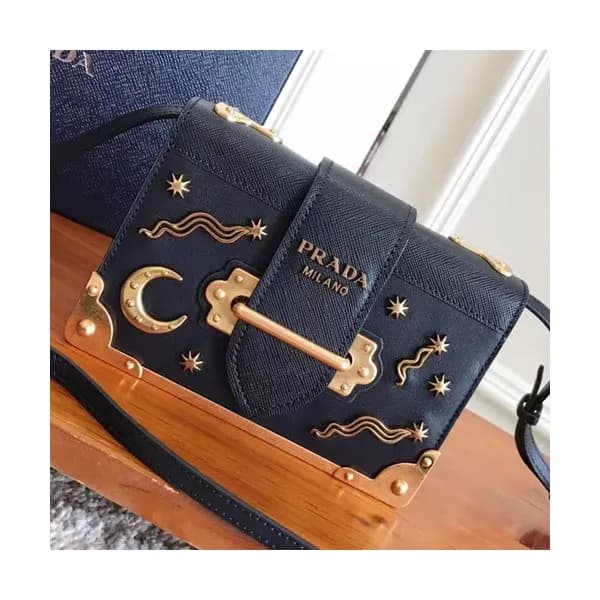Prada 2018 Cahier Leather Shoulder Bag,18cm - 프라다 … - 1