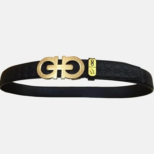 Salvatore Ferragamo 2019 Mens Gancini Buckle Leath… - 1