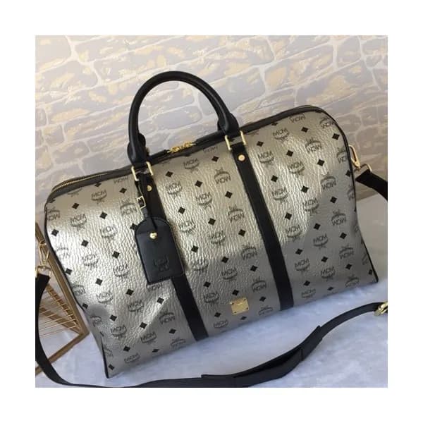 MCM Visetos Canvas Boston Bag,50.5cm - 엠씨엠 비세토스 캔버…