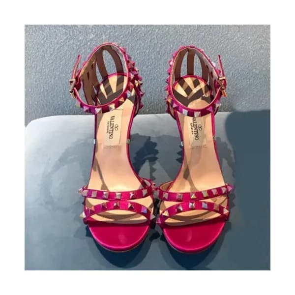 Valentino 2019 Womens Rock Stud Strap High-heel Si… - 1