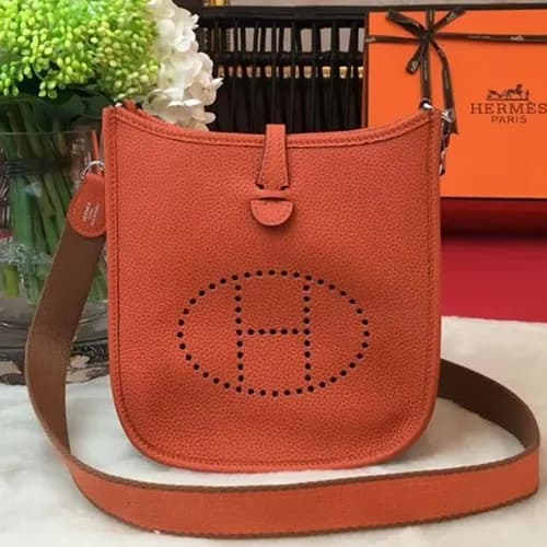 Hermes Evelyne Togo Leather Mini Shoulder Bag,17cm… - 1