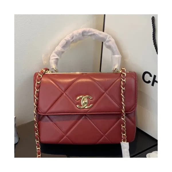 Chanel 2019 Leather Chain Tote Shoulder Bag ,25CM … - 1