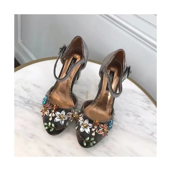 Dolce&Gabbana 2019 Ladies Velvet High Heel Slingb… - 1