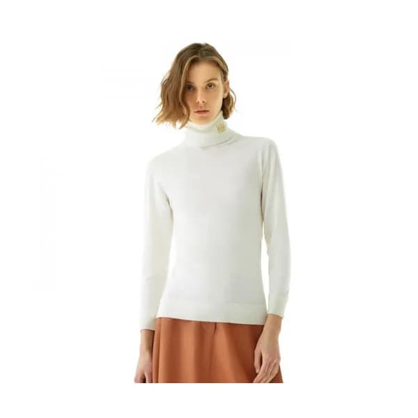 Loewe 2019 Womens Logo Turtle Neck Wool Sweater -… - 1
