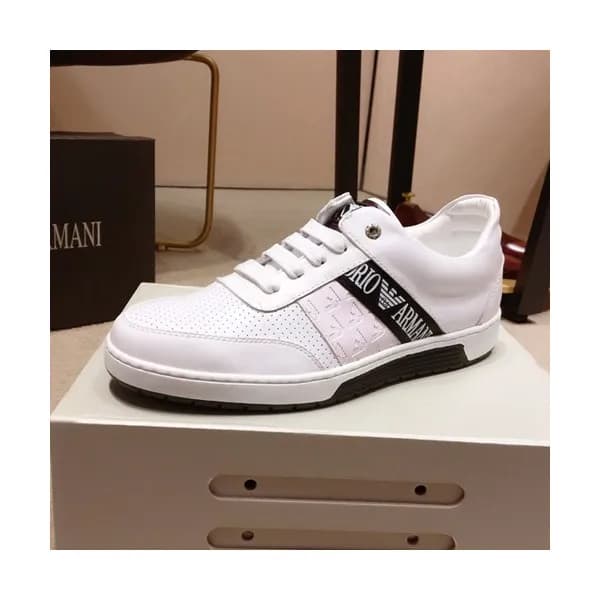 Armani 2019 Mens Leather Sneakers - 알마니 2019 남성용 … - 1