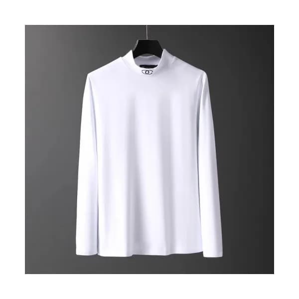 Chanel 2019 Mens Turtle-neck Logo Cotton Tshirts -… - 1