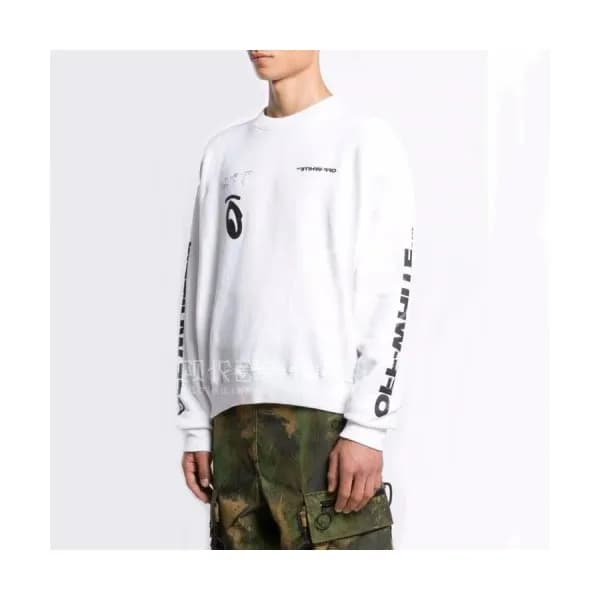 Off-white 2019 Mm/Wm Logo Cotton Oversize HoodT - … - 1
