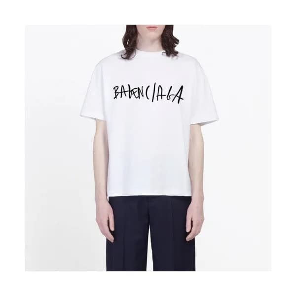 [발렌시아가]Balenciaga 2020 Mm/Wm Logo Cotton Short Sle… - 1