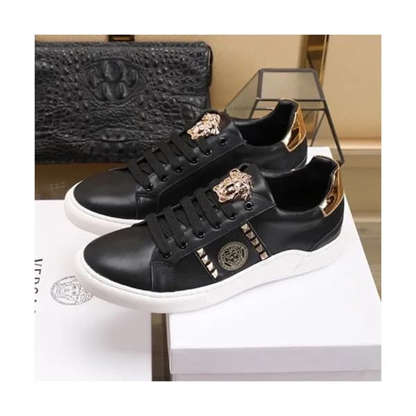 Versace 2020 Mens Leather Sneakers - 베르사체 2020 남성용… - 1