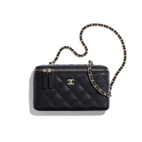 Chanel 2020 Leather Chain Shoulder Cross Bag,17CM … - 1