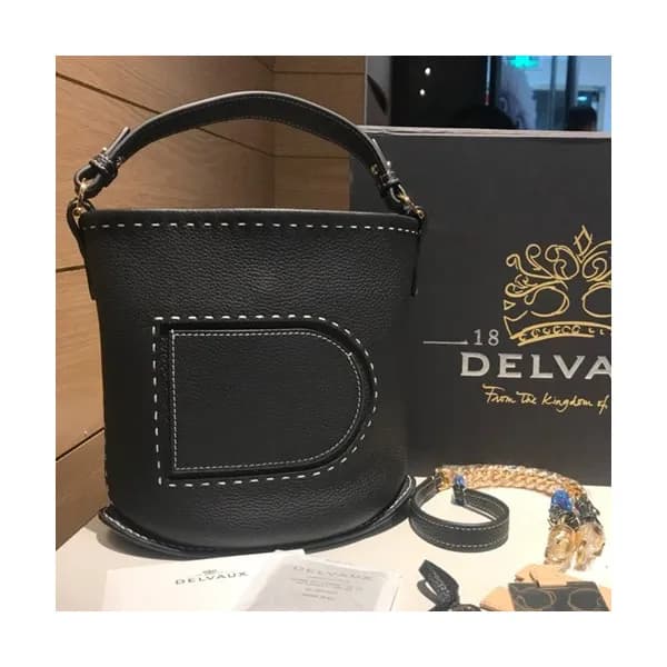 Delvaux 2020 Pin Leather Shoulder Bag,20cm - 델보 20… - 1