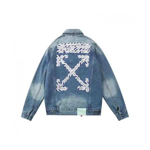 Off-white 2020 Mens Logo Casual Denim Jackets - 오프… - 1