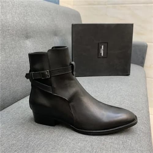 Saint Laurent 2020 Men's Leather Ankle Boots -… - 1