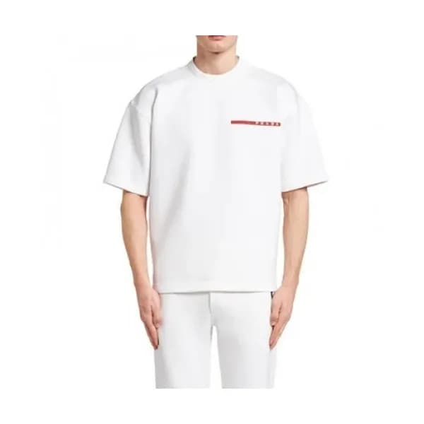 [프라다]Prada 2021 Mens Basic Logo Short Sleeved Tshi… - 1