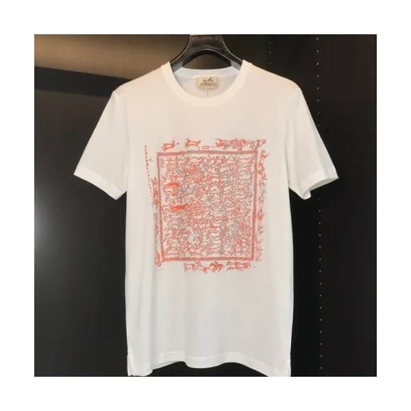 [에르메스]Hermes 2021 Mens Crew-neck Short Sleeved Tsh… - 1