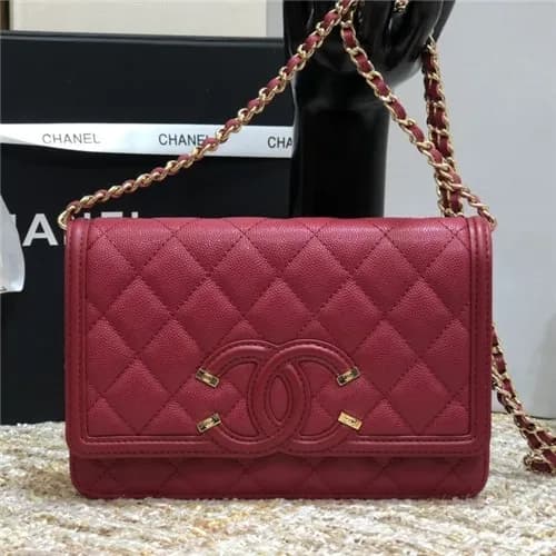 Chanel 2021 Women's Leather Chain Shoulder Bag… - 1