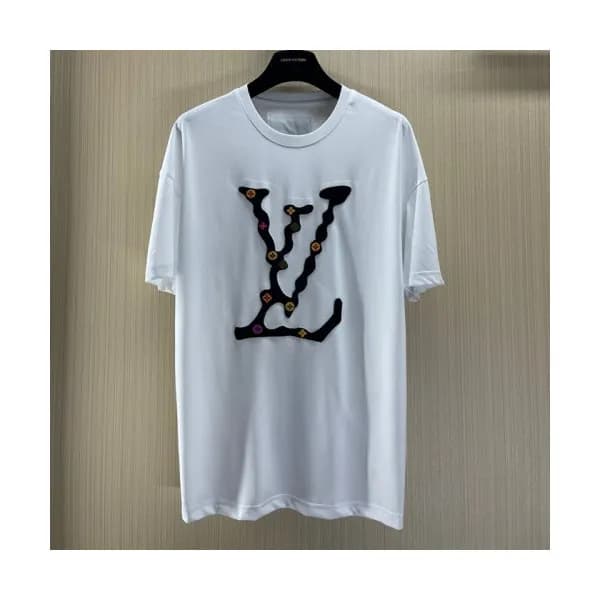 Louis vuitton Mm/Wm Logo Short Sleeved Tshirts Wh… - 1