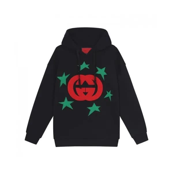 Gucci Mm/wm Logo Casual Oversize Cotton Hoodie Bl… - 1
