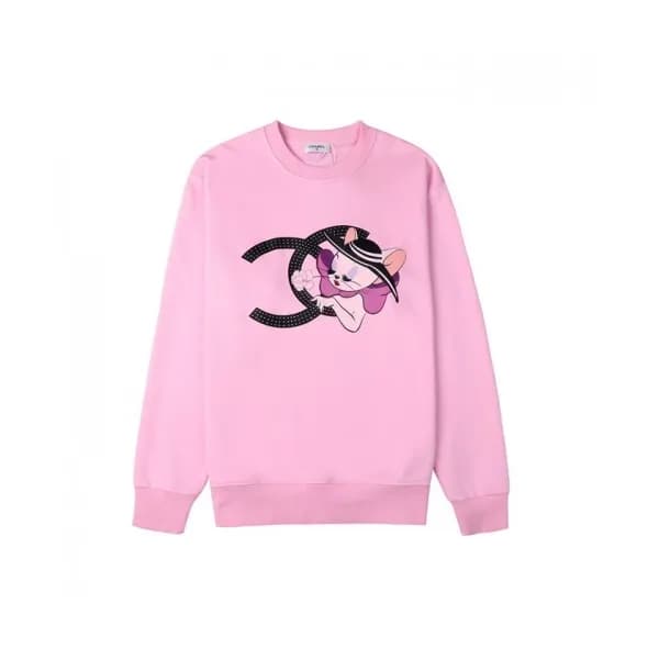 Chanel Mm/Wm Crew-neck Logo Cotton Tshirts Pink -… - 1