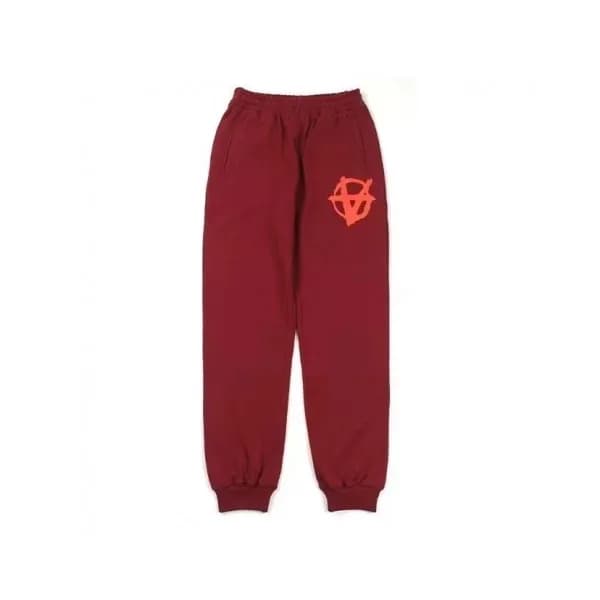 Vetements Mm/Wm Casual Cotton Pants Burgandy - 베… - 1
