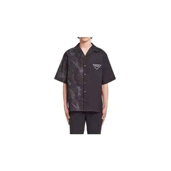 프라다 남성 크루넥 블랙 반팔티 - Mens Black Tshirts - Pra02639x - 1