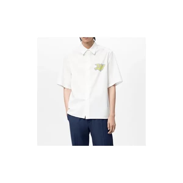 루이비통 남성 화이트 폴로 반팔티 - Mens White Tshirts - lou04128… - 1